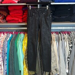 Simply Vera Vera Wang black snake embossed ponte pants size XS
